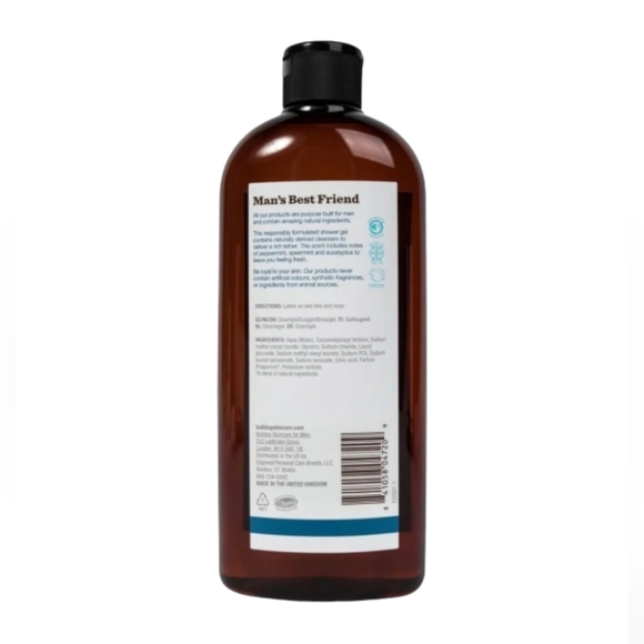 Bulldog Mens Body Wash Peppermint & Eucalyptus 16.9 fl oz - Picture 2 of 6